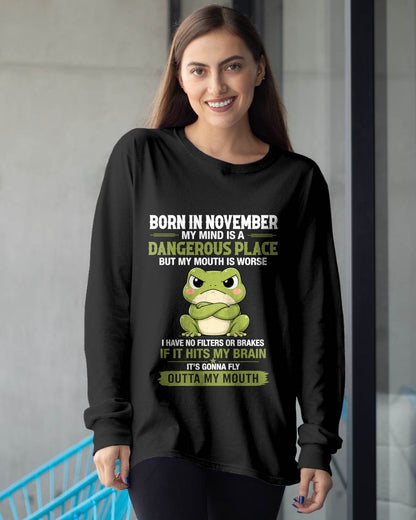 NOVEMBER SHIRT, MY MIND IS A DANGEROUS PLACE - SNOW11 (SKU2605-116-11)