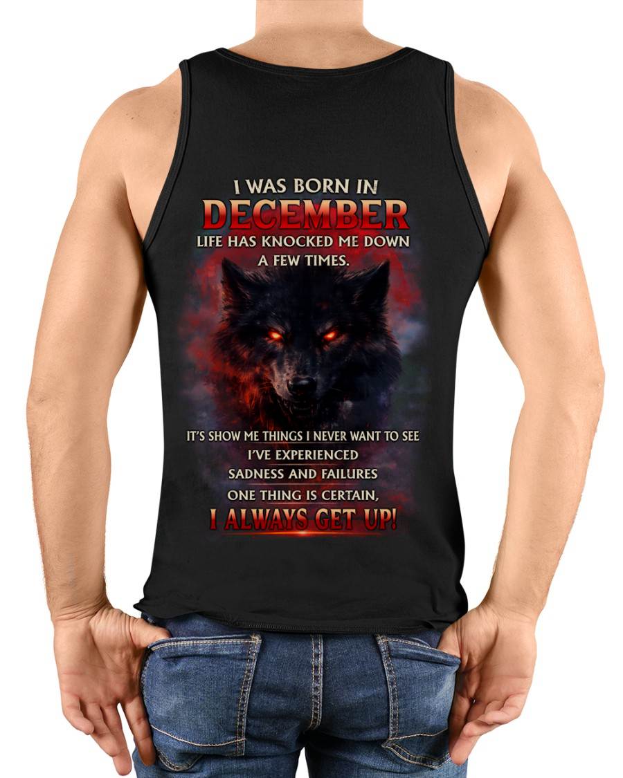 DECEMBER SHIRT, ONE THING IS CERTAIN, I ALWAYS GET UP - SNOW MALE12 (SKU2603-12-12)