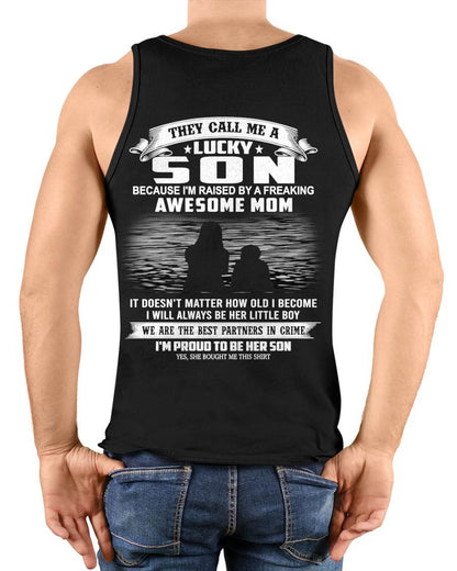 LUCKY SON SHIRT, THEY CALL ME A LUCKY SON - GIFT T SHIRT FROM MOM FOR SON - SNOW00 (SKU2603-210-00)