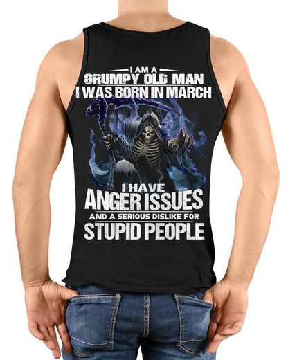 MARCH, I HAVE ANGER ISSUES AND A SERIOUS DISLIKE FOR STUPID PEOPLE-SNOW MALE03 (SKU26T-01-16-03)