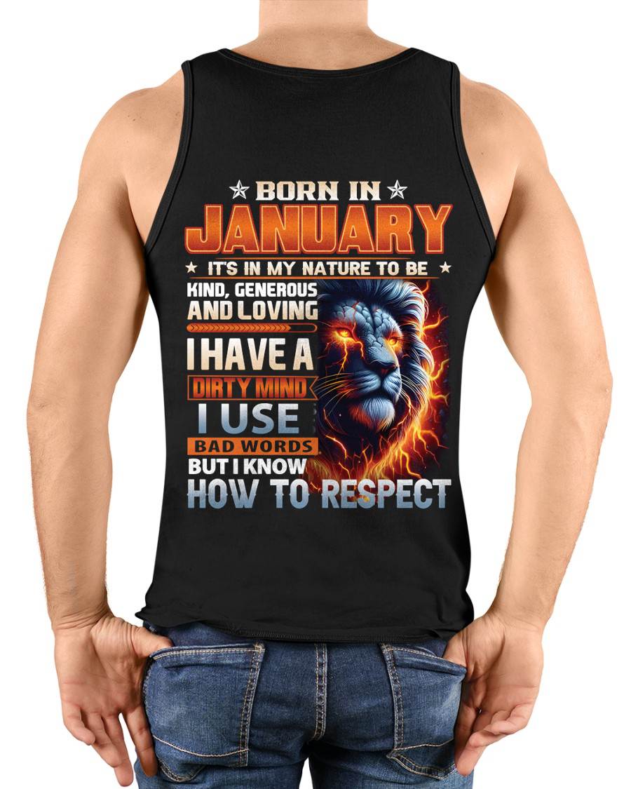 JANUARY, I KNOW HOW TO RESPECT – SNOW MALE01 (SKU08-84-01)