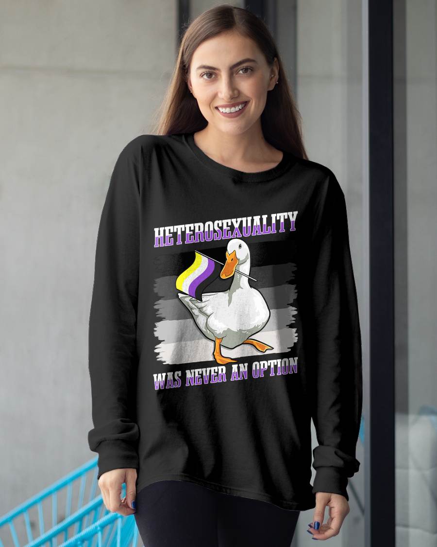 Funny Duck Meme Nonbinary Flag Genderqueer Pride Enby Goose T-Shirt