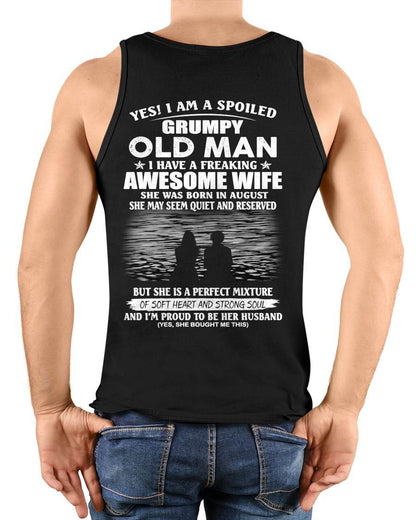 AUGUST, I HAVE A FREAKING AWESOME WIFE – Gift T Shirt From Wife For Husband – SNOW MALE08 (SKU2602-24-08)