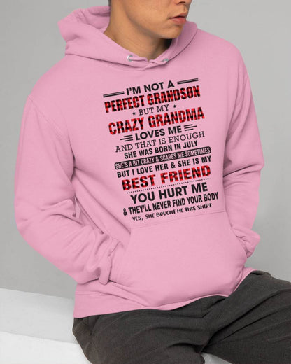 JULY - I’M NOT A PERFECT GRANDSON BUT MY CRAZY GRANDMA LOVES ME AND THAT IS ENOUGH - FROM GRANDMA - SNOW07 (SKU10-167-07)