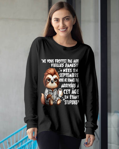 SEPTEMBRE SHIRT NE VOUS FROTTEZ PAS AUX VIEILLES DAMES - SNOW09 (SKU2605-133-09)