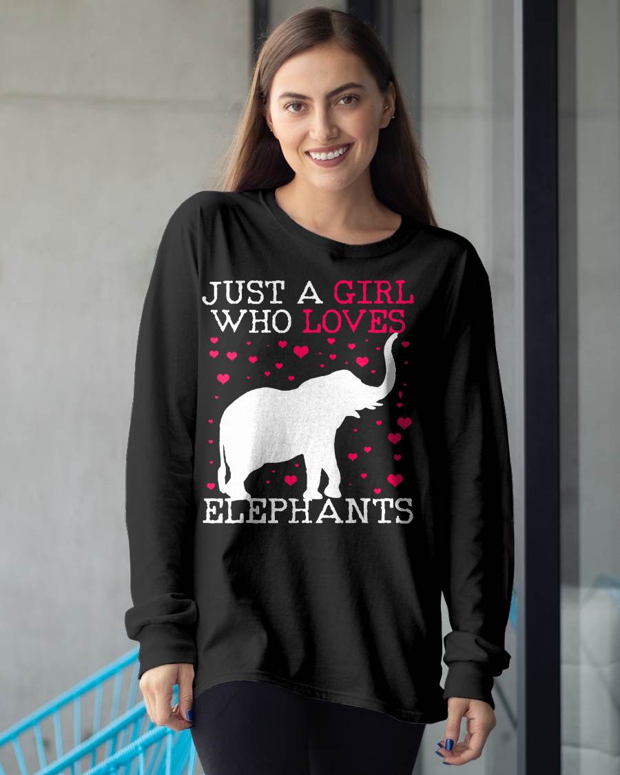 Elephant T-Shirt Elephant T-Shirt Just A Girl Who Loves Tee T-Shirt