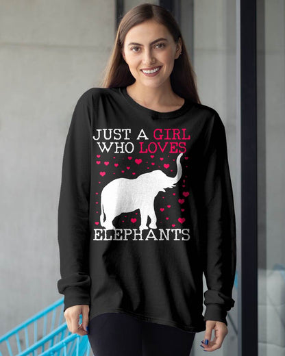 Elephant T-Shirt Elephant T-Shirt Just A Girl Who Loves Tee T-Shirt