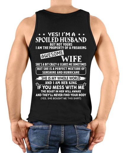 I AM THE PROPERTY OF A FREAKING AWESOME WIFE Gift T Shirt from Wife for Husband – SNOW MALE00 (SKU12-232-00)