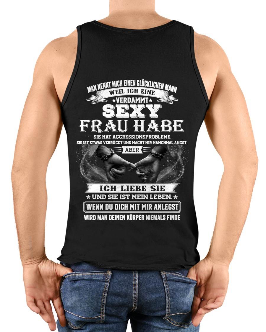 MAN NENNT MICH EINEN GLÜCKLICHEN MANN - GIFT T SHIRT FROM WIFE TO HUSBAND - SNOW00 (SKU2606-306-00)