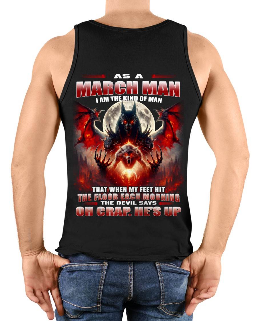 MARCH SHIRT, OH CRAP HE'S UP - MAN SNOW03 (SKU2604-94-03)