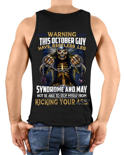 OCTOBER, WARNING THIS OCTOBER GUY HAS RESTLESS LEG – SNOW MALE10 (SKU26T-01-57-10)
