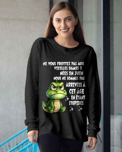 JUILLET SHIRT NE VOUS FROTTEZ PAS AUX VIEILLES DAMES - SNOW07 (SKU2605-124-07)