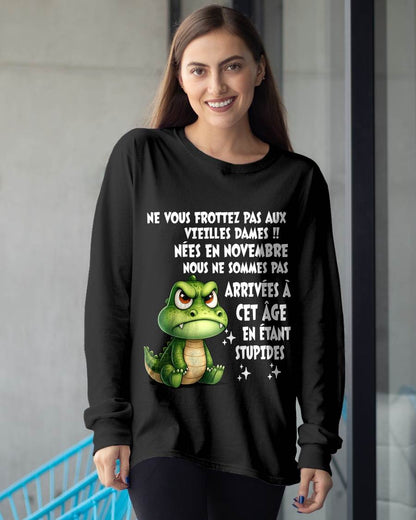 NOVEMBRE SHIRT NE VOUS FROTTEZ PAS AUX VIEILLES DAMES - SNOW11 (SKU2605-124-11)