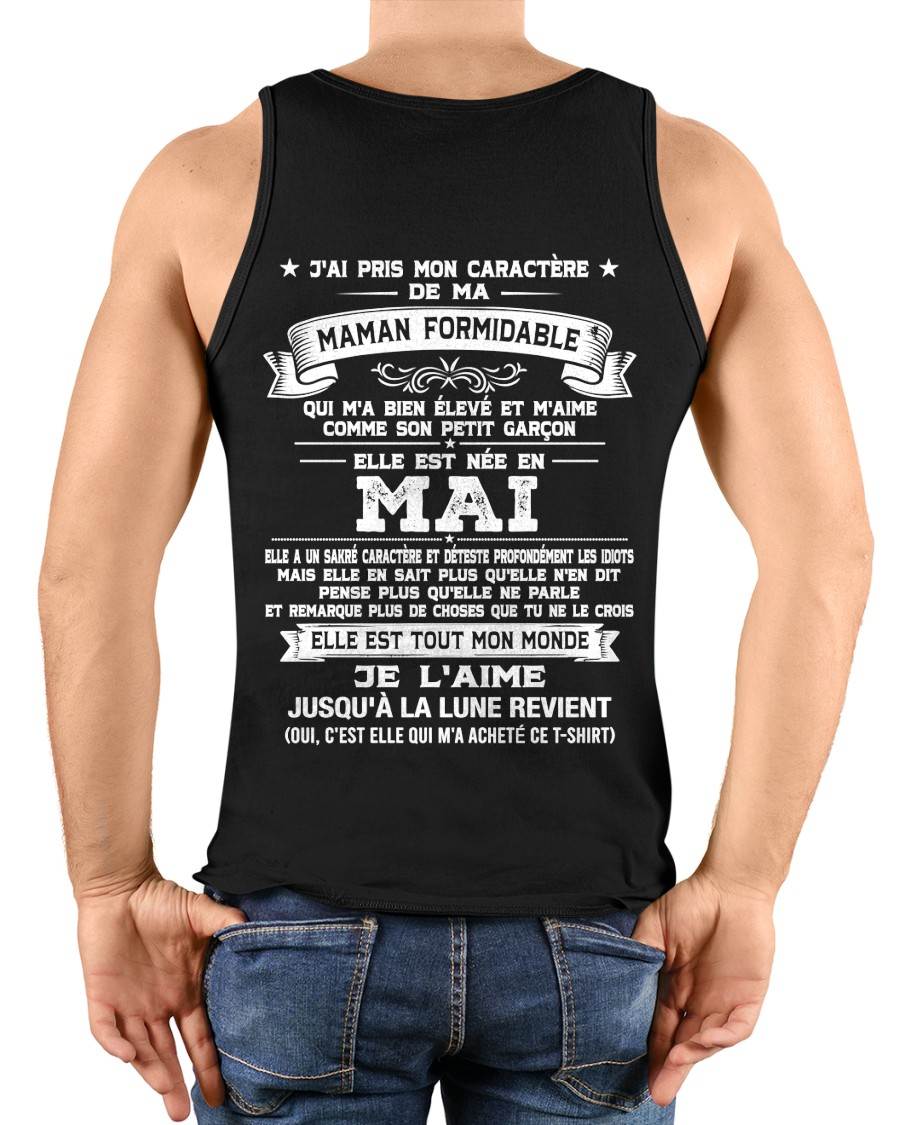 MAI, J'AI PRIS MON CARACTÈRE DE MA - GIFT T SHIRT FROM MOM - SNOW FRM05 (SKU2606-151-05)