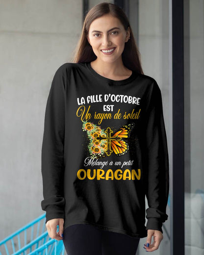 OCTOBRE SHIRT Un rayon de soleil Mélangé à un petit OURAGAN - SNOW10 (SKU2603-153-10)
