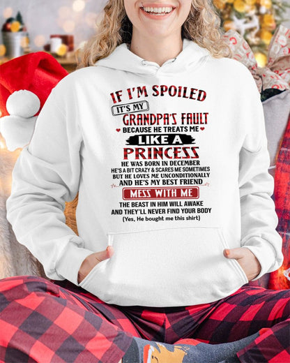 DECEMBER - IF I'M SPOILED IT'S MY GRANDPA'S FAULT - GIFT FROM GRANDPA - snow12 (SKU2603-31-12)