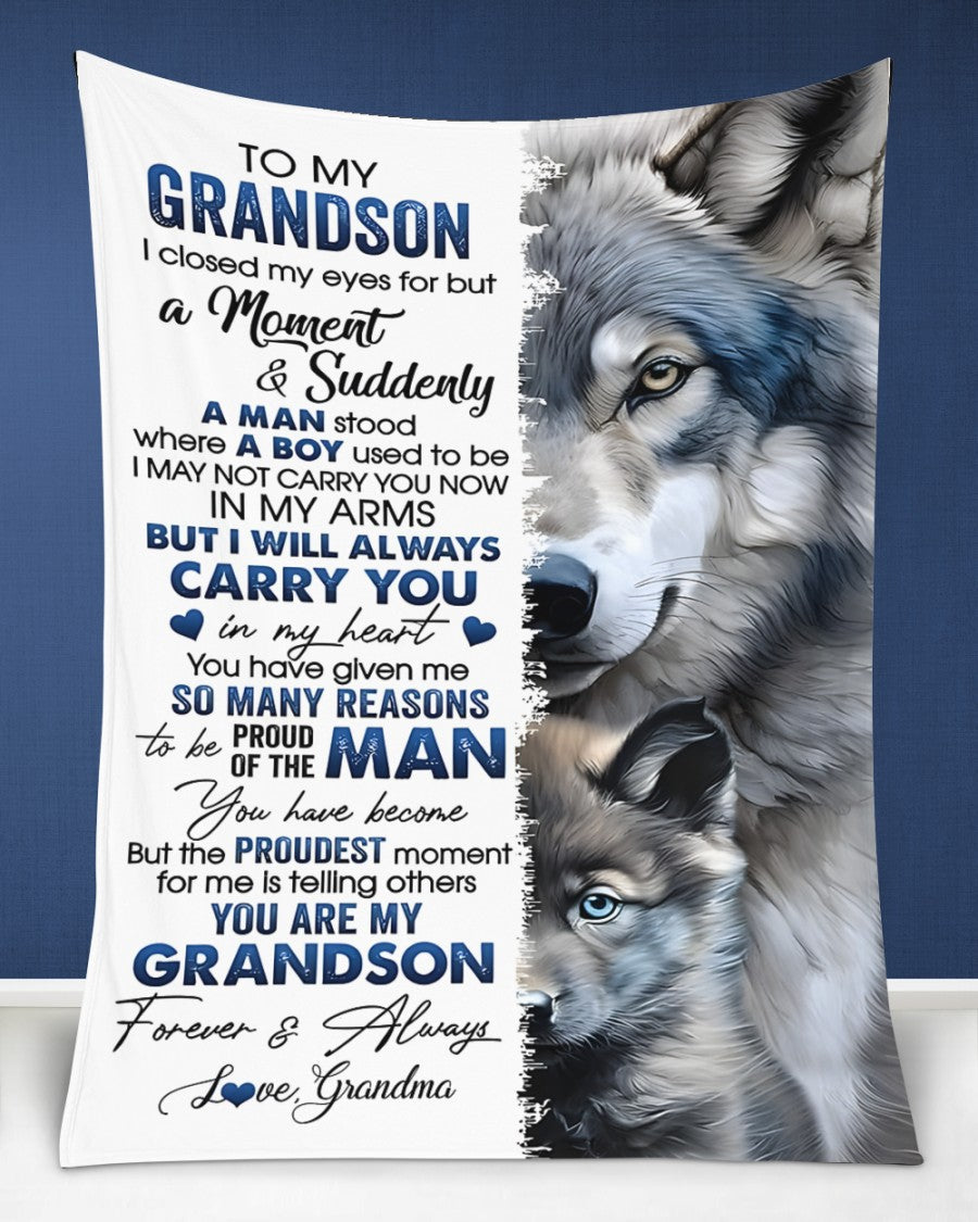 Special Gift for Your Grandson - From Grandma Blanket (SKUB11-73)