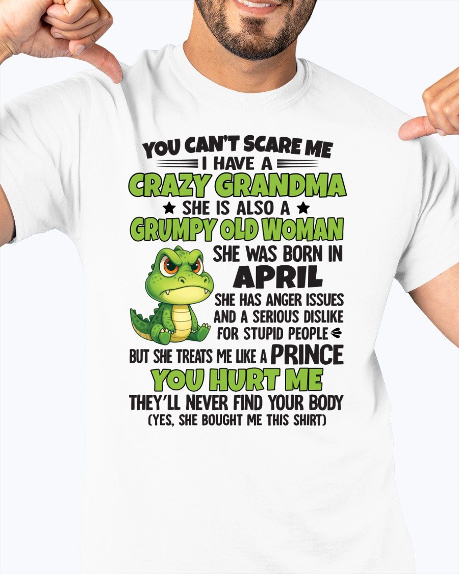 APRIL - YOU CAN'T SCARE ME - FOR GRANDSON - GIFT FROM GRANDMA - snow04 (SKU09-85-04)