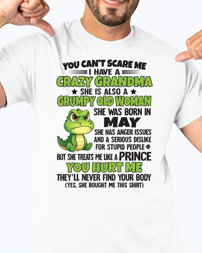 MAY - YOU CAN'T SCARE ME - FOR GRANDSON - GIFT FROM GRANDMA - snow05 (SKU09-85-05)