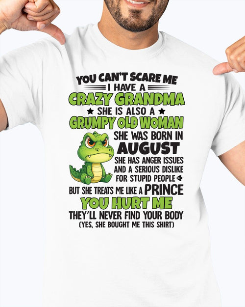 AUGUST - YOU CAN'T SCARE ME - FOR GRANDSON - GIFT FROM GRANDMA - snow08 (SKU09-85-08)