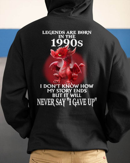 1990s - NEVER SAY GIVE UP - BIRTHDAY T-SHIRT FOR MEN - SNOW00 (SKU12-163-1990)