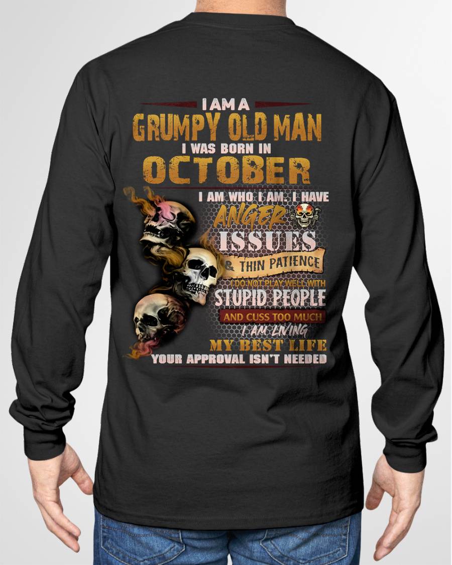 OCTOBER, I AM A GRUMPY OLD MAN-SNOW MALE10 (SKU08-67-10)