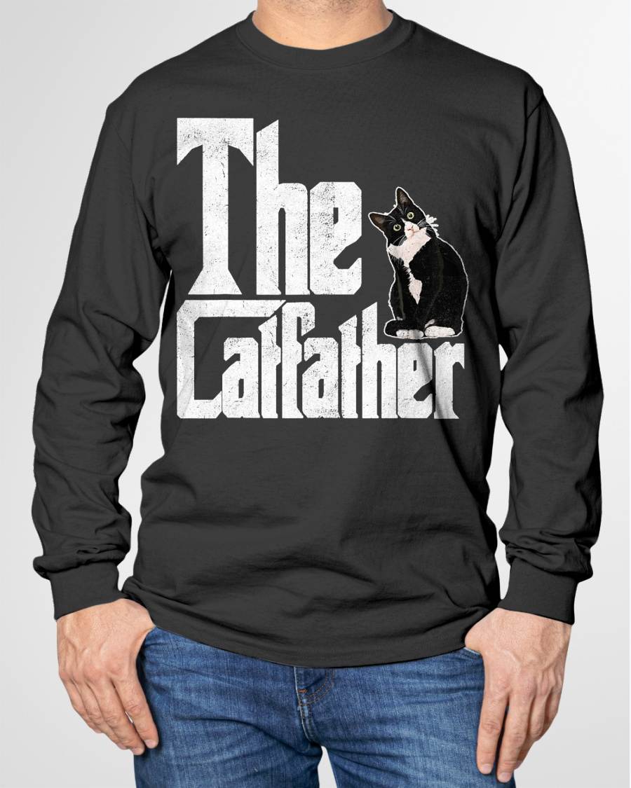 The Catfather Cat Father Mafia Whiskers Male Daddy T-Shirt Small