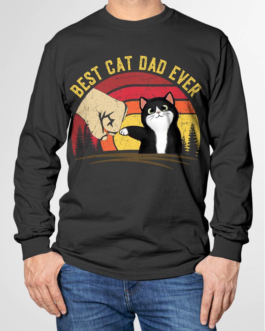 Cat Daddy Father's Day Cat Dad, Retro Best cat Dad Ever T-Shirt