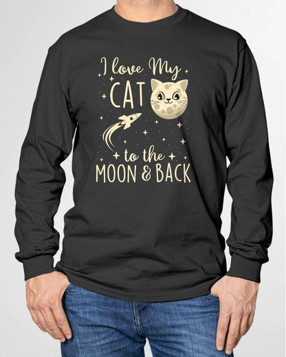 I Love My Cat To The Moon & Back - Rocket Cat Lover T-Shirt