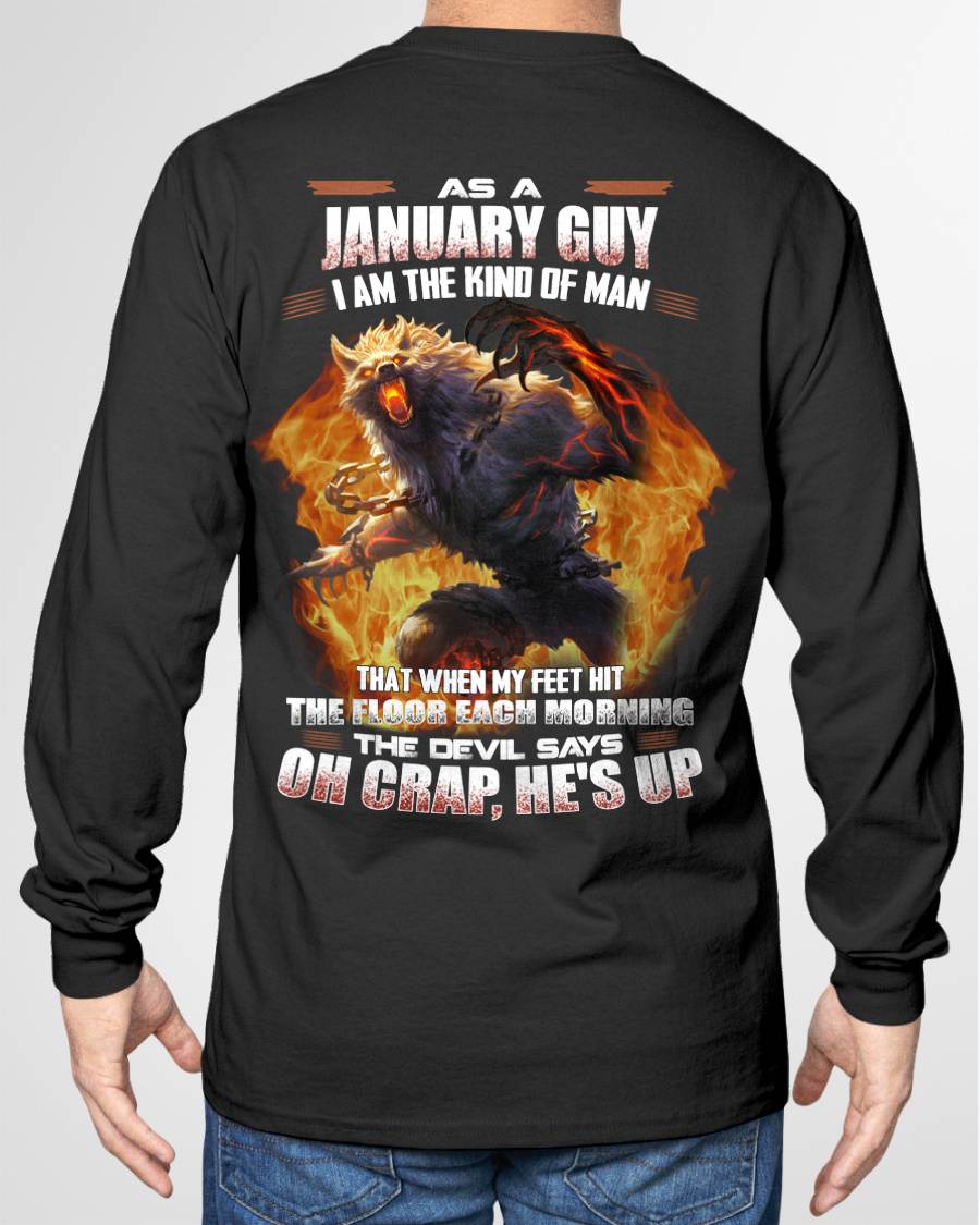 JANUARY, MY FEET HIT THE FLOOR EACH MORNING-SNOW MALE01 (SKU26T-01-13-01)