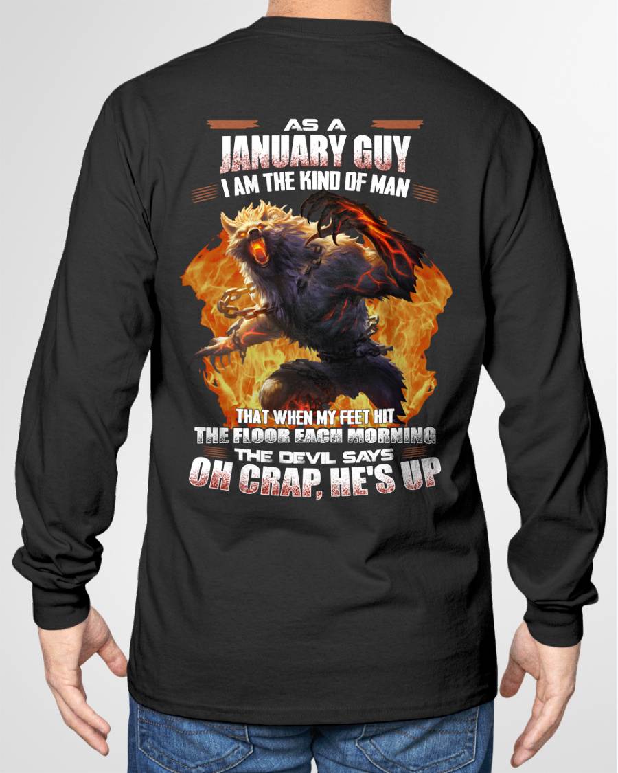 JANUARY, MY FEET HIT THE FLOOR EACH MORNING-SNOW MALE01 (SKU26T-01-13-01)