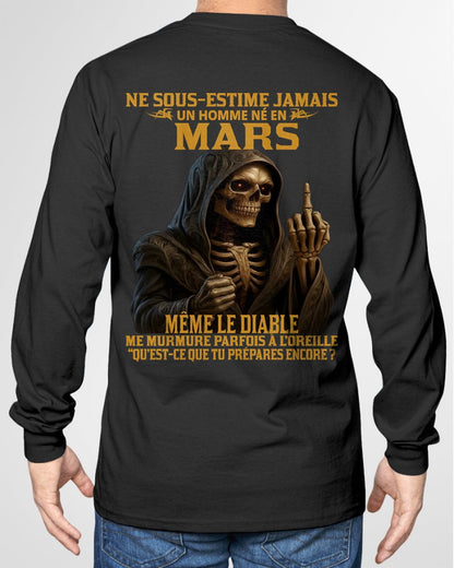 NE SOUS-ESTIME JAMAIS UN HOMME NÉ EN MARS Fr03 SNOW03 male (SKU12-305-03)