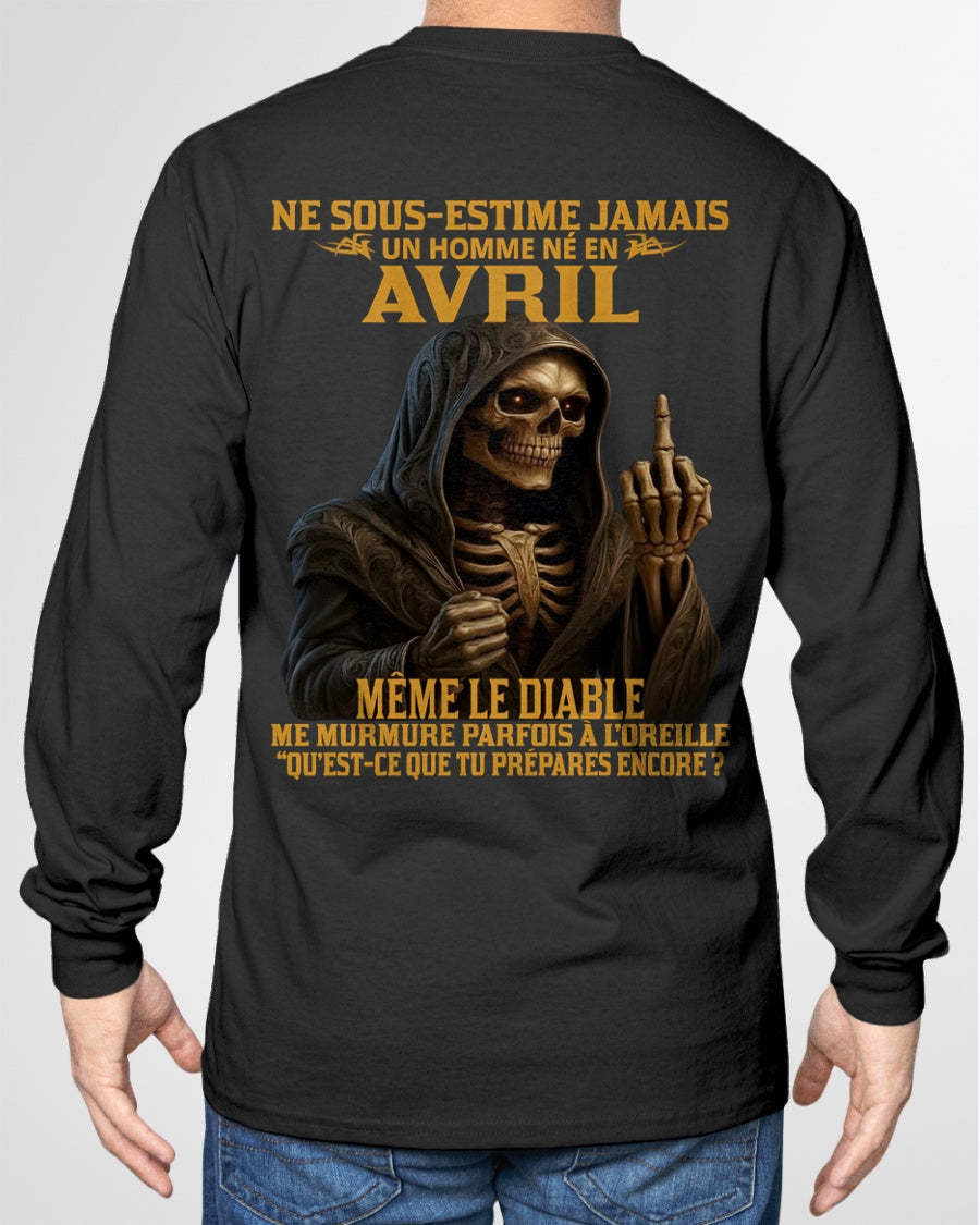 NE SOUS-ESTIME JAMAIS UN HOMME NÉ EN AVRIL Fr04 SNOW04 male (SKU12-305-04)