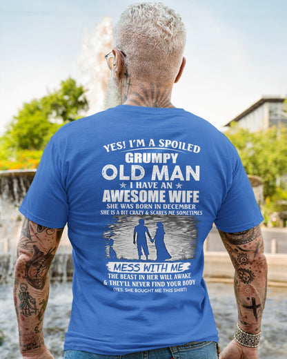 Awesome wife was born December - Gift for boyfriend, Gift for husband from wife - Perfect gift for your husband - SNOW12 (SKU10-79-12)