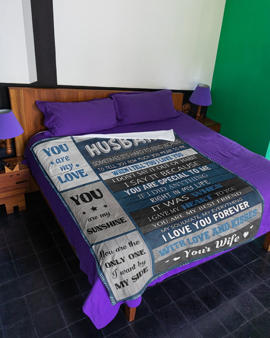 Special Gift For Your Husband Blanket - From Wife (SKU-CHAU-B17) FULL