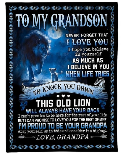 Special Gift For Your Grandson Blanket - From Grandpa (SKUB12-138)