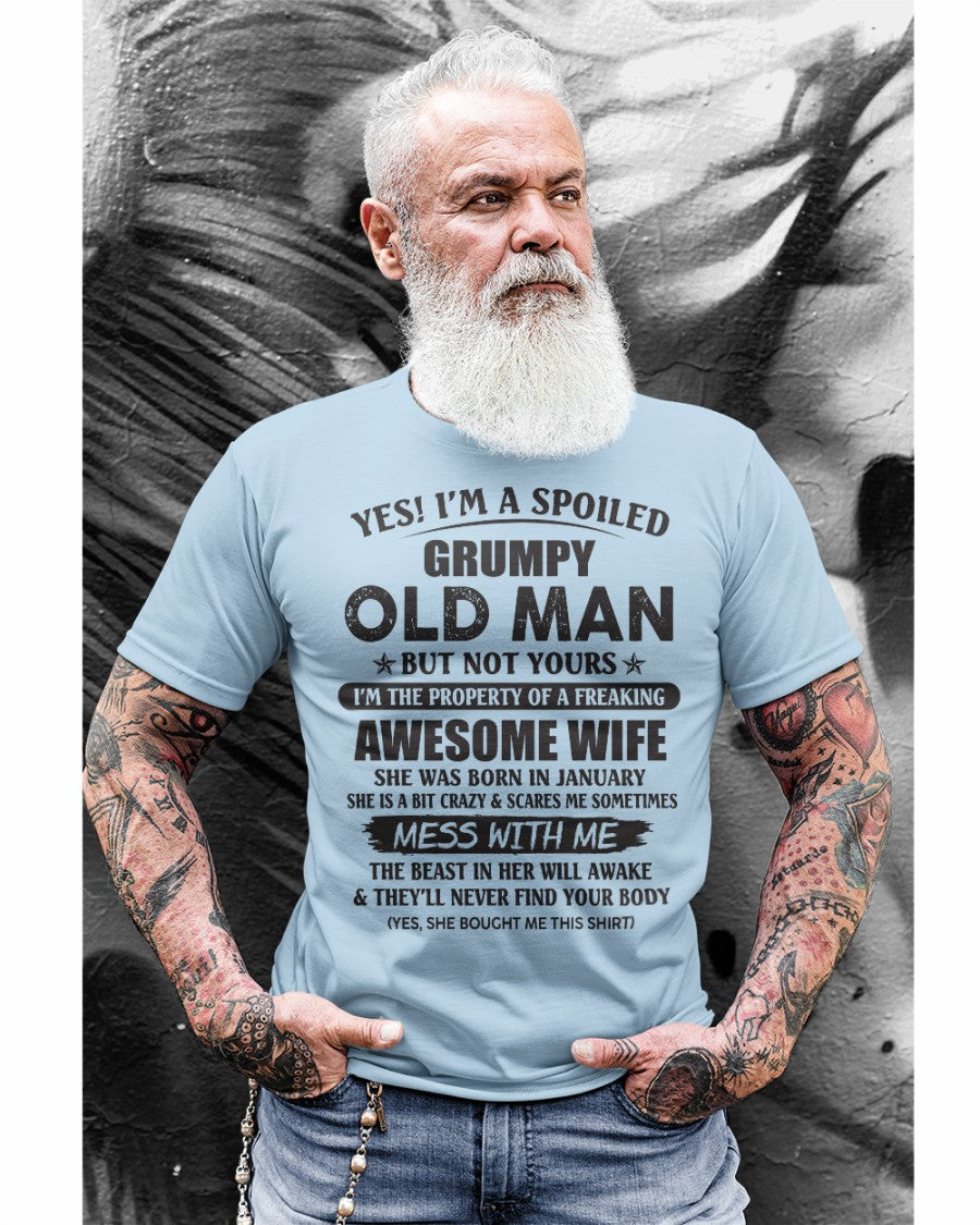 Awesome wife January - Perfect gift for your husband - SNOW01 (SKU96-68-01)