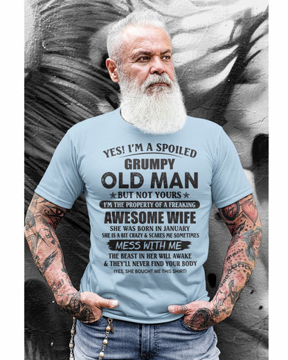 Awesome wife January - Perfect gift for your husband - SNOW01 (SKU96-68-01)