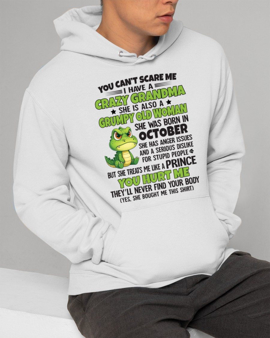 OCTOBER - YOU CAN'T SCARE ME - FOR GRANDSON - GIFT FROM GRANDMA - snow10 (SKU09-85-10)