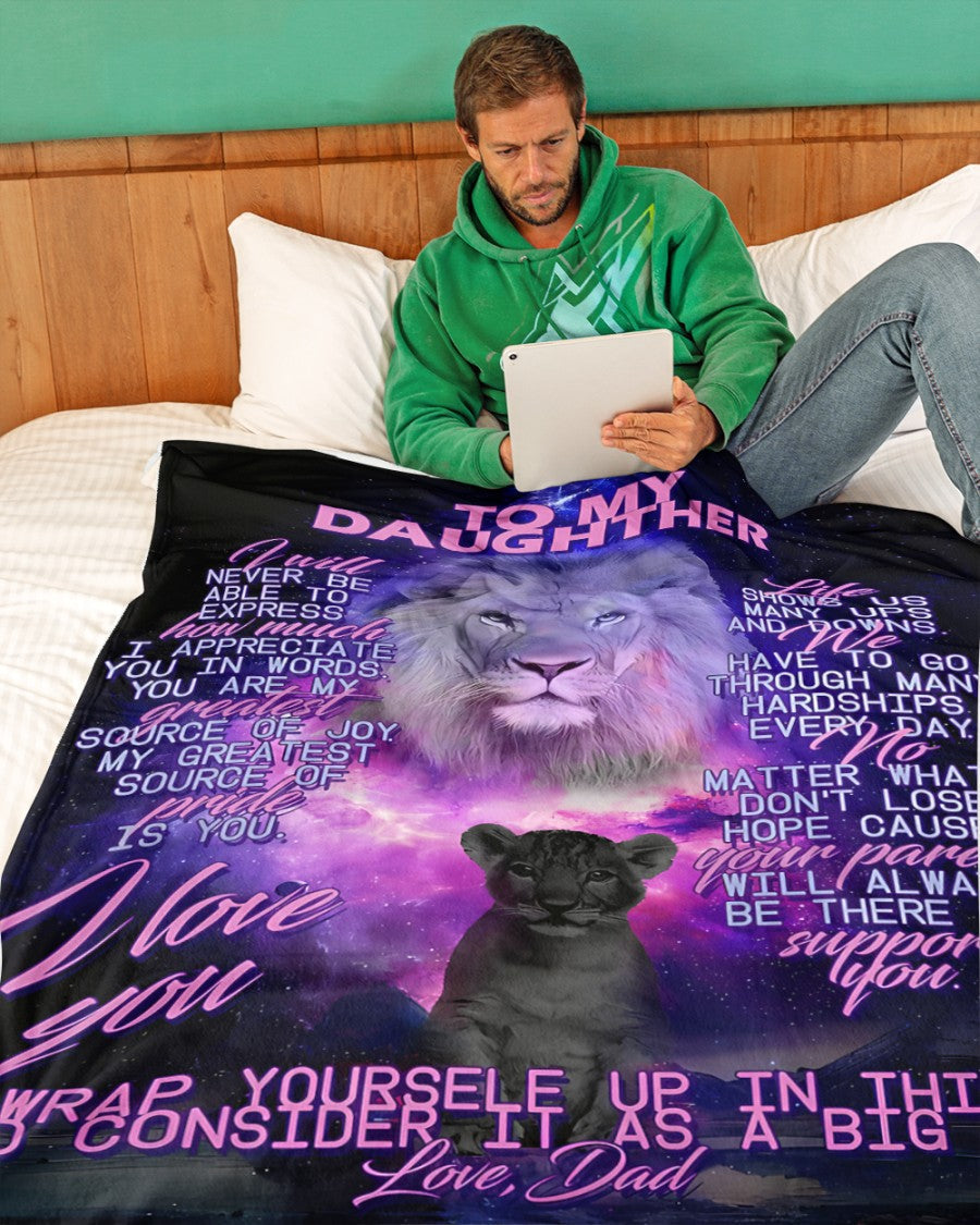 Special Blanket for Daughter - Perfect Gift From Dad - (SKUB09-70)