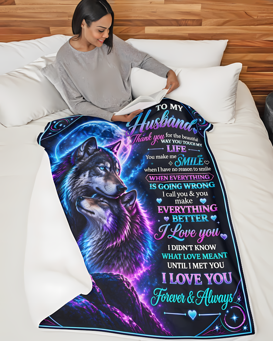 BLANKET FOR HUSBAND – COMFORT & WARMTH GIFT FROM WIFE- SNOW00 (SKU2609-178)