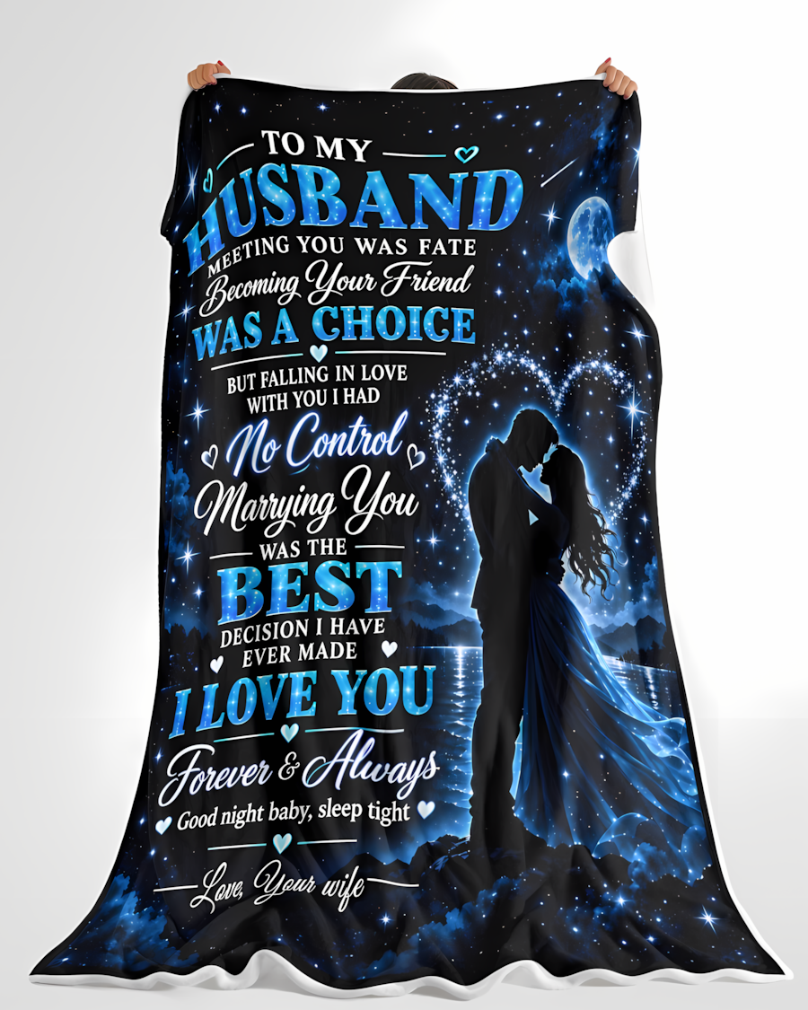 BLANKET FOR HUSBAND – COMFORT & WARMTH GIFT FROM WIFE- SNOW00 (SKU2609-190)