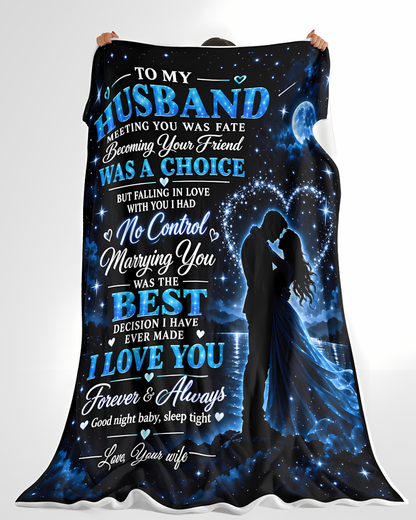 BLANKET FOR HUSBAND – COMFORT & WARMTH GIFT FROM WIFE- SNOW00 (SKU2609-190)