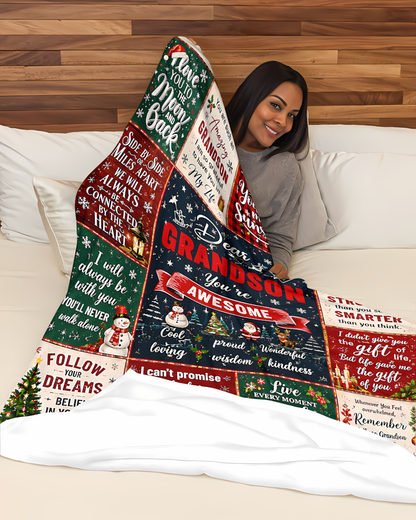 Special Gift For Your Grandson Blanket - From Grandma (SKU2607-231)