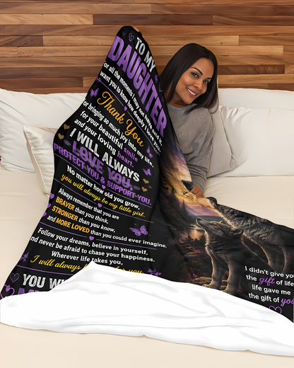 Special Gift For Your Daughter Blanket - From Dad (SKU2608-397)