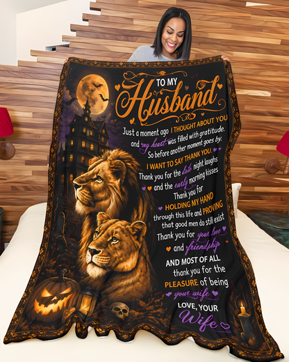 Special Gift For Your Husband Blanket - From Wife (SKU2608-492)