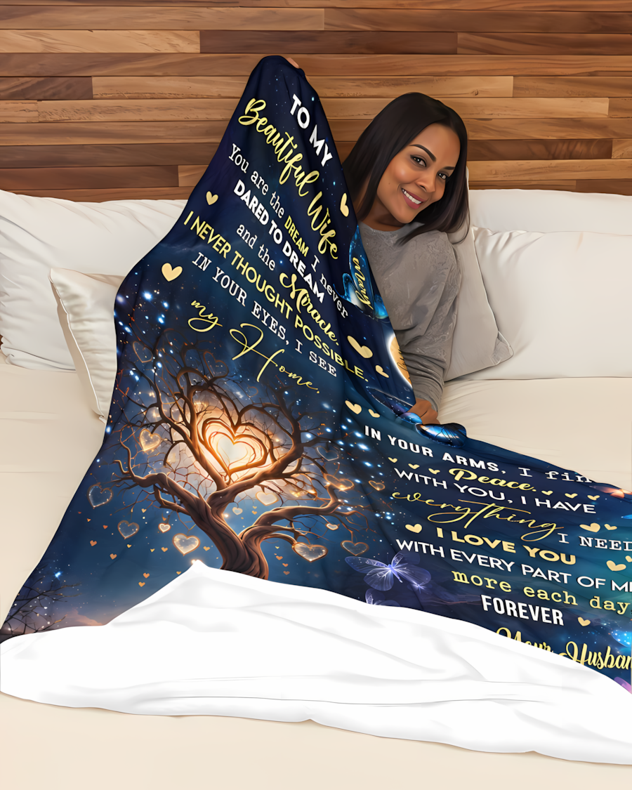 BLANKET FOR WIFE – COMFORT & WARMTH GIFT FROM HUSBAND- SNOW00 (SKU2609-188)
