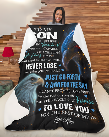 Special Gift For Your Son Blanket - From Mom (SKU2606-16)