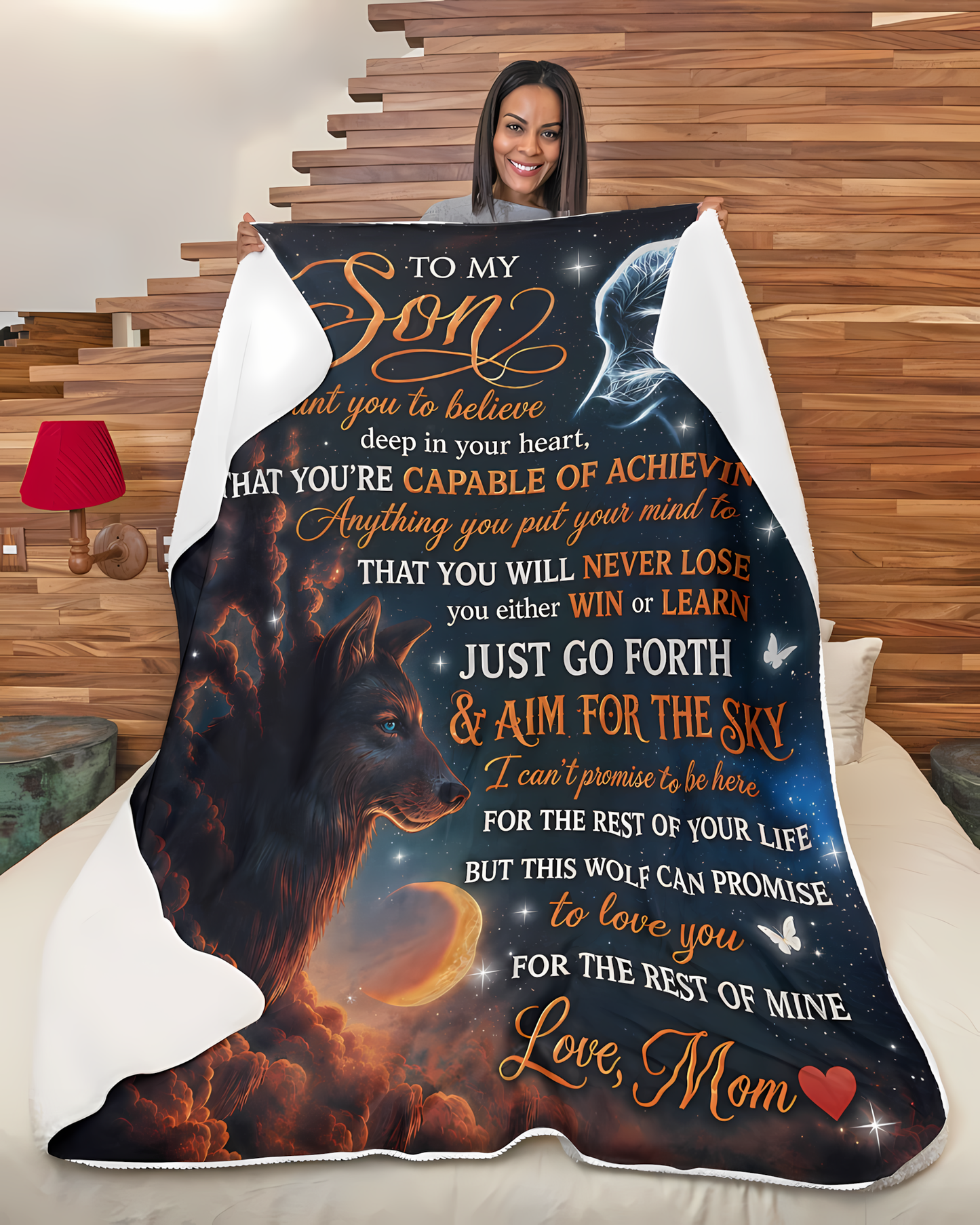 Special Gift For Your Son Blanket - From Mom (SKU2606-11)