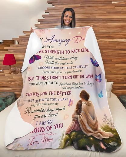 Special Gift For Your Daughter Blanket - From Mom (SKU2605-444)